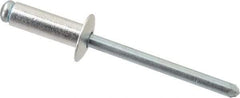 RivetKing - Size 66 Dome Head Aluminum Open End Blind Rivet - Steel Mandrel, 0.251" to 3/8" Grip, 3/8" Head Diam, 0.192" to 0.196" Hole Diam, 0.575" Length Under Head, 3/16" Body Diam - Apex Tool & Supply
