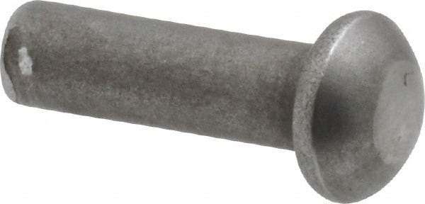 RivetKing - 3/16" Body Diam, Round Steel Solid Rivet - 5/8" Length Under Head - Apex Tool & Supply