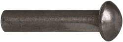 RivetKing - 3/16" Body Diam, Countersunk Uncoated Steel Solid Rivet - 7/8" Length Under Head, 90° Countersunk Head Angle - Apex Tool & Supply