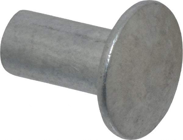 RivetKing - 1/4" Body Diam, Universal Uncoated Aluminum Solid Rivet - 1/2" Length Under Head, Grade 1100F - Apex Tool & Supply
