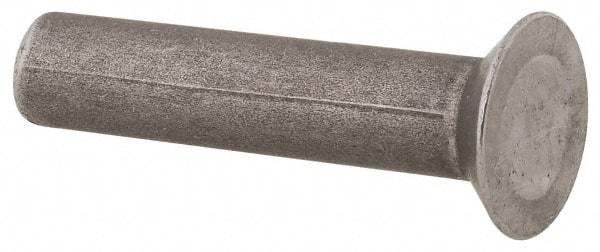 RivetKing - 3/16" Body Diam, Countersunk Uncoated Steel Solid Rivet - 7/8" Length Under Head, 90° Countersunk Head Angle - Apex Tool & Supply