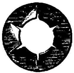 Au-Ve-Co Products - M6.3x1.00 Screw, 13mm OD, Spring Steel Push Nut - Zinc-Plated - Apex Tool & Supply