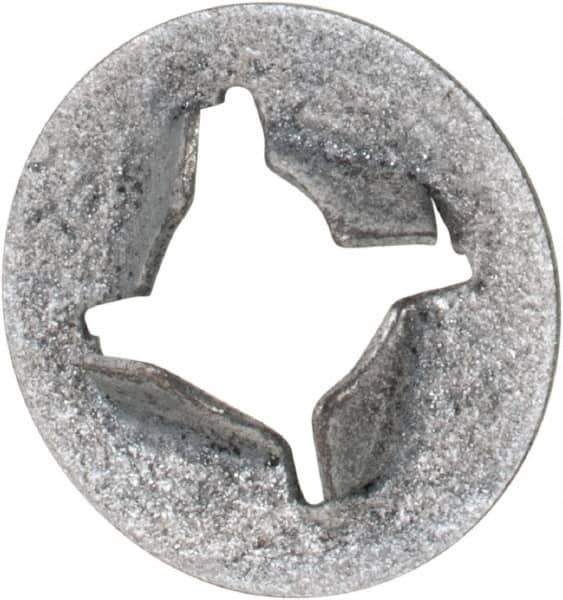 Au-Ve-Co Products - M5x0.80 Screw, 11mm OD, Spring Steel Push Nut - Zinc-Plated - Apex Tool & Supply