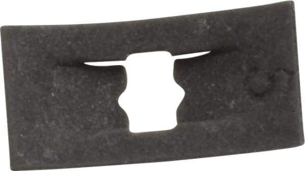 Au-Ve-Co Products - 1/4" Long x 7/16" Wide, Rectangular Speed Nut - 3/32" Hole Diam, Spring Steel, Black Phosphate Finish, For Nonthreaded Fasteners - Apex Tool & Supply
