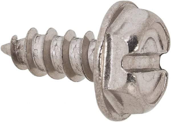 Value Collection - #6 Hex Washer Head Slotted Sheet Metal Screw - Stainless Steel, 3/8" Length Under Head, Grade 18-8 - Apex Tool & Supply