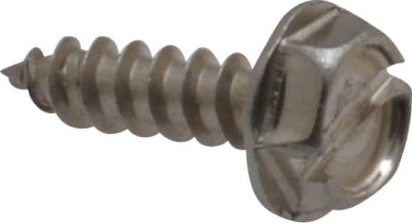 Value Collection - #6 Hex Washer Head Slotted Sheet Metal Screw - Stainless Steel, 1/2" Length Under Head, Grade 18-8 - Apex Tool & Supply