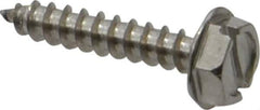 Value Collection - #6 Hex Washer Head Slotted Sheet Metal Screw - Stainless Steel, 3/4" Length Under Head, Grade 18-8 - Apex Tool & Supply