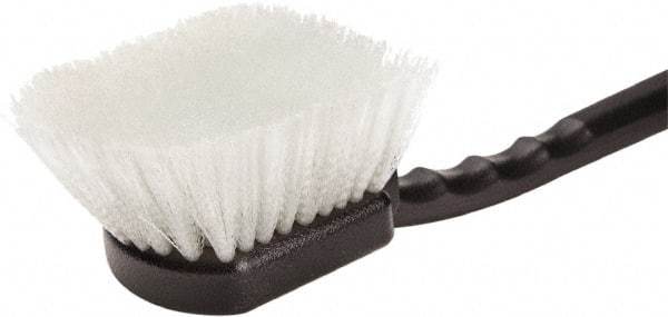 Harper Brush - 2-1/4" Bristle Length, Nylon Utility Scrub Brush - 3-1/2" x 3-1/2" Long x 3" Wide Head, 10" OAL, Easy Grip Handle, Black, Polypropylene Block - Apex Tool & Supply