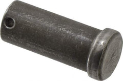 Made in USA - 1" Pin Diam, 2-1/4" OAL, Standard Clevis Pin - 13/64" Hole, 2-3/64" Usable Length, Uncoated Steel - Apex Tool & Supply