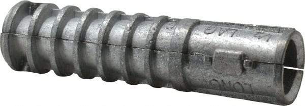 Powers Fasteners - 3/4" Diam, 3/4" Drill, Lag Shield Concrete Anchor - Zamac Alloy, Zinc-Plated Finish, Flat Head - Apex Tool & Supply