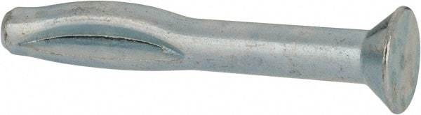 Powers Fasteners - 1/4" Diam, 1/4" Drill, 2" OAL, 3-3/8" Min Embedment Split-Drive Concrete Anchor - Steel, Zinc-Plated Finish, Flat Head - Apex Tool & Supply