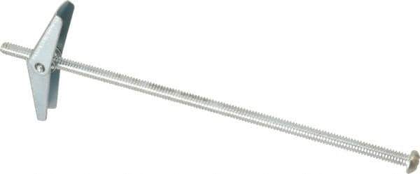 Powers Fasteners - 3/16" Screw, 3/16" Diam, 6" Long, Toggle Bolt Drywall & Hollow Wall Anchor - 1/2" Drill, Zinc Plated, Steel, Grade Zamac 7, Use in Drywall & Wallboard - Apex Tool & Supply