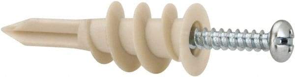 Powers Fasteners - #8 Screw, 9/16" Diam, 1-11/16" Long, 3/8 to 1" Thick, Self Drilling Drywall & Hollow Wall Anchor - Nylon, Use in Wallboard - Apex Tool & Supply