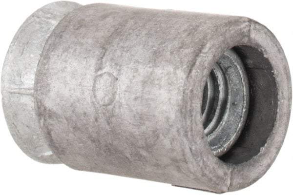 Powers Fasteners - 5/8" Diam, 5/8" Drill, 3-3/16" Min Embedment Caulk-In Concrete Anchor - Lead Alloy (Caulking Sleeve)/Zamac Alloy (Cone), Flat Head - Apex Tool & Supply