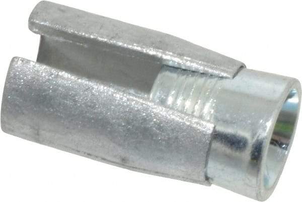 Powers Fasteners - 1/4" Diam, 3/8" Drill, 7/8" OAL, 2-1/2" Min Embedment Drop-In Concrete Anchor - Steel (Cone)/Zamac Alloy (Body), Zinc-Plated Finish - Apex Tool & Supply
