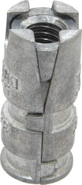 Powers Fasteners - 3/8" Diam, 5/8" Drill, 1-1/2" OAL, 2" Min Embedment Single Expansion Concrete Anchor - Zamac Alloy, Flat Head - Apex Tool & Supply