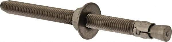 Powers Fasteners - 1/2" Diam, 1/2" Drill, 7" OAL, 7/8" Min Embedment Wedge Expansion Concrete Anchor - 316 Stainless Steel, Hex Nut Head, Hex Drive, 5-5/8" Thread Length - Apex Tool & Supply