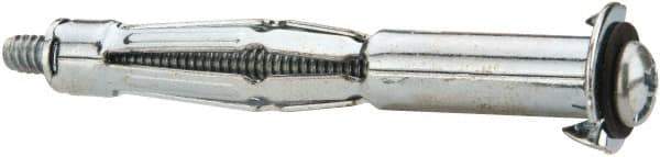 Powers Fasteners - 3/16" Screw, 3/8" Diam, 2-1/2" Long, 3/4 to 1-1/8" Thick, Sleeve Drywall & Hollow Wall Anchor - 3/8" Drill, Zinc Plated, Steel, Grade 5, Use in Concrete, & Masonry, Drywall, Plywood & Wallboard - Apex Tool & Supply