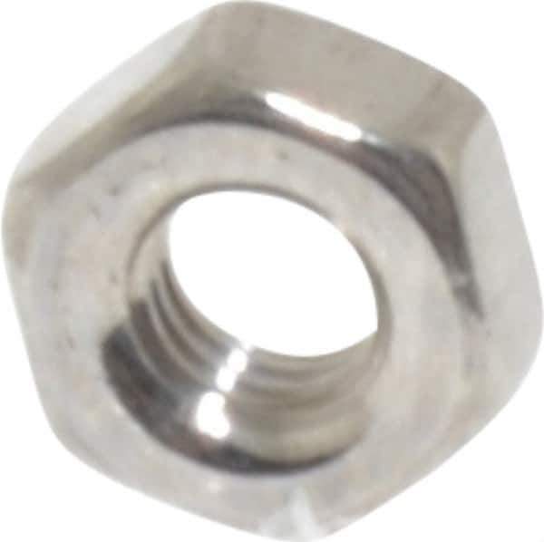 Value Collection - M3x0.50 Stainless Steel Right Hand Hex Nut - 5.5mm Across Flats, 2.4mm High, Uncoated - Apex Tool & Supply