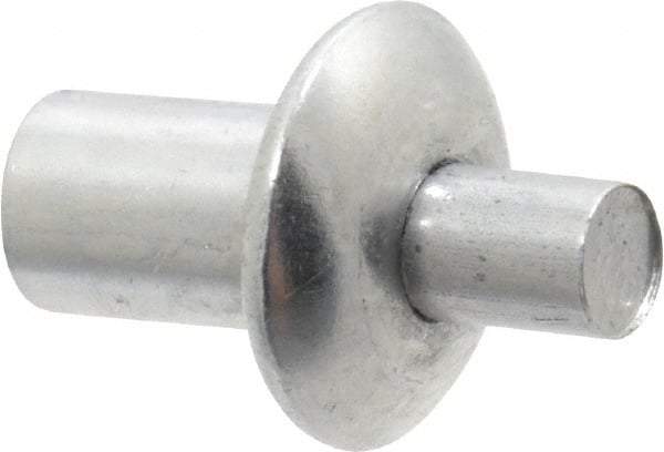 Made in USA - Universal Head Aluminum Alloy Drive Blind Rivet - Aluminum Alloy Mandrel, 0.078" to 1/8" Grip, 3/8" Head Diam, 0.191" to 0.219" Hole Diam, 0.281" Length Under Head, 3/16" Body Diam - Apex Tool & Supply