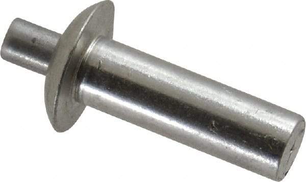 Made in USA - Universal Head Aluminum Alloy Drive Blind Rivet - Aluminum Alloy Mandrel, 0.578" to 5/8" Grip, 1/2" Head Diam, 0.266" to 0.281" Hole Diam, 0.781" Length Under Head, 1/4" Body Diam - Apex Tool & Supply