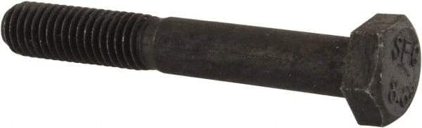 Value Collection - M8x1.25mm Metric Coarse, 55mm Length Under Head Hex Head Cap Screw - Partially Threaded, Grade 8.8 Steel, Uncoated, 13mm Hex - Apex Tool & Supply
