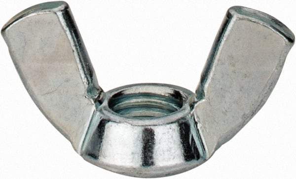 Value Collection - M10x1.50, Zinc Plated, Iron Standard Wing Nut - 4.6mm Wing Span, 23mm Wing Span - Apex Tool & Supply