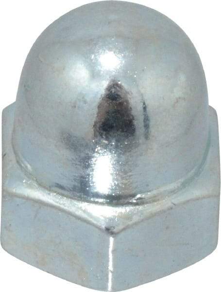 Value Collection - M6x1 10mm Width Across Flats, Zinc Plated, Steel Acorn Nut - 12mm Overall Height, Grade 2, DIN 1587 - Apex Tool & Supply