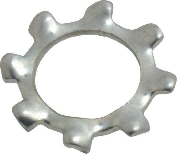 Value Collection - M8 Screw, 8.4mm ID, Spring Steel External Tooth Lock Washer - 15mm OD, Zinc-Plated, Grade 2 - Apex Tool & Supply