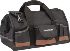 Paramount - 31 Pocket Black & Brown Polyester Tool Bag - 18" Wide x 11" Deep x 12" High - Apex Tool & Supply