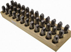 C.H. Hanson - 36 Piece, 1/2" Character Steel Stamp Set - Letters & Figures, Heavy Duty - Apex Tool & Supply