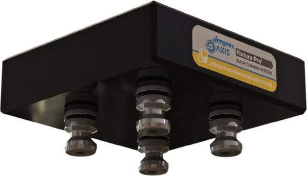 Jergens - 250mm Long x 250mm Wide x 35mm High Aluminum Fixture Plate - 35mm Plate Thickness - Apex Tool & Supply