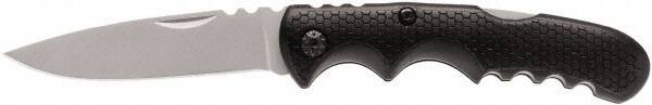 Coast Cutlery - 3" Blade, 7-1/8" OAL, Drop Point Folding Knife - 4-1/8" Closed Length, Nylon - Apex Tool & Supply