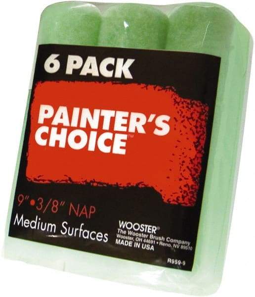 Wooster Brush - 3/8" Nap, 9" Wide Paint Roller - Medium Texture, Synthetic Knit - Apex Tool & Supply