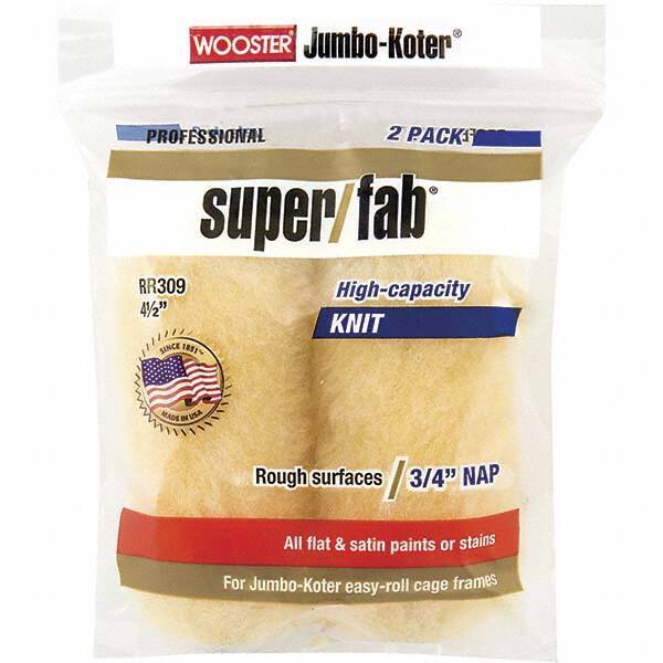 Wooster Brush - 3/4" Nap, 4-1/2" Wide Paint Mini Roller Covers - Rough Texture, Synthetic Knit - Apex Tool & Supply