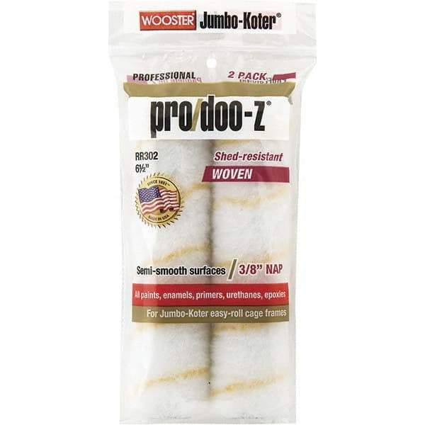 Wooster Brush - 3/8" Nap, 6-1/2" Wide Paint Mini Roller Covers - Medium Texture, Woven - Apex Tool & Supply