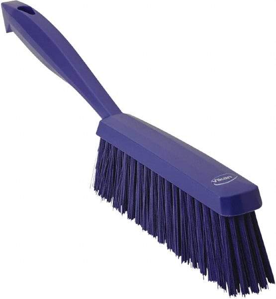 Vikan - 14" OAL, Polyester Staple Set Bench Brush - 2" Bristle Length, 6-3/8" Long Head, Purple - Apex Tool & Supply