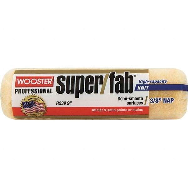 Wooster Brush - 3/8" Nap, 9" Wide Paint Roller - Medium Texture, Synthetic Knit - Apex Tool & Supply