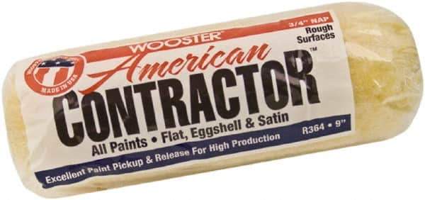 Wooster Brush - 3/4" Nap, 9" Wide Paint Roller - Rough Texture, Synthetic Knit - Apex Tool & Supply