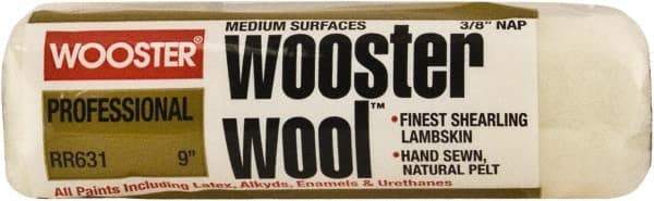 Wooster Brush - 3/8" Nap, 9" Wide Paint Roller - Medium Texture, Lambswool - Apex Tool & Supply