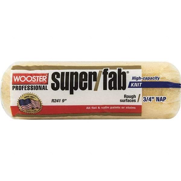 Wooster Brush - 3/4" Nap, 9" Wide Paint Roller - Rough Texture, Synthetic Knit - Apex Tool & Supply
