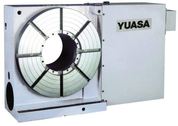 Yuasa - 1 Spindle, 25 Max RPM, 19.68" Table Diam, 2 hp, Horizontal & Vertical CNC Rotary Indexing Table - 980 kg (2156 Lb) Max Horiz Load, 309.88mm Centerline Height - Apex Tool & Supply