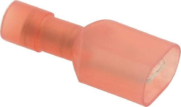 Thomas & Betts - 22 to 16 AWG, Nylon, Fully Insulated, Male Wire Disconnect - 1/4 Inch Wide Tab, Red, CSA Certified, RoHS Compliant, UL 94 V-2, UL File E9809, UL Listed - Apex Tool & Supply