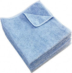 PRO-SOURCE - Reusable Microfiber Wipes - 14" x 14" Sheet Size, Blue - Apex Tool & Supply
