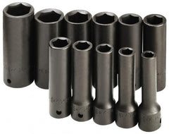 SK - 10 Piece 1/2" & 3/4" Drive Deep Well Impact Socket Set - Apex Tool & Supply