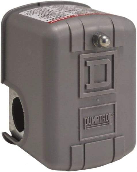 Square D - 1 and 3R NEMA Rated, 30 to 50 psi, Electromechanical Pressure and Level Switch - Adjustable Pressure, 575 VAC, L1-T1, L2-T2 Terminal, For Use with Square D Pumptrol - Apex Tool & Supply