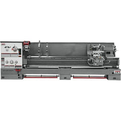 Jet - 26" Swing, 120" Between Centers, 230/460 Volt, Triple Phase Engine Lathe - 6MT Taper, 10 hp, 40 to 1,800 RPM, 4-1/8" Bore Diam - Apex Tool & Supply