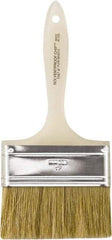 Wooster Brush - 4" Flat Hog Chip Brush - 1-15/16" Bristle Length, 5-5/8" Plastic Beavertail Handle - Apex Tool & Supply