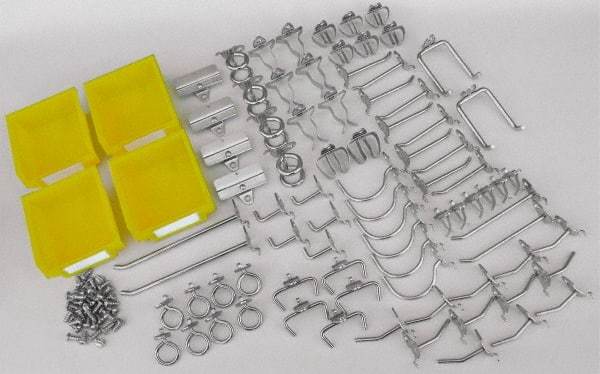 Triton - 83 Piece, Pegboard Hook Set - Zinc Alloy & Steel - Apex Tool & Supply