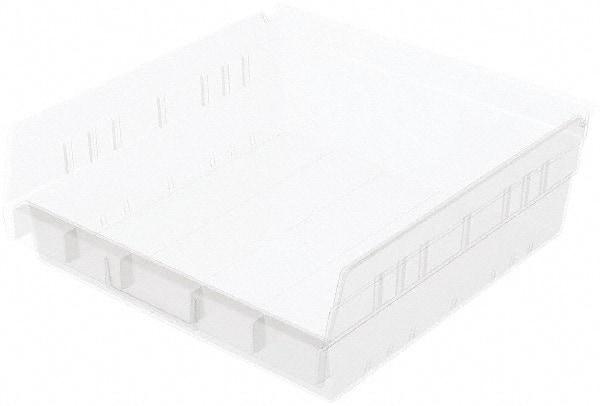 Akro-Mils - 11-5/8" Deep, Clear Hopper Shelf Bin - 4" High x 11-1/8" Wide x 11-5/8" Long - Apex Tool & Supply
